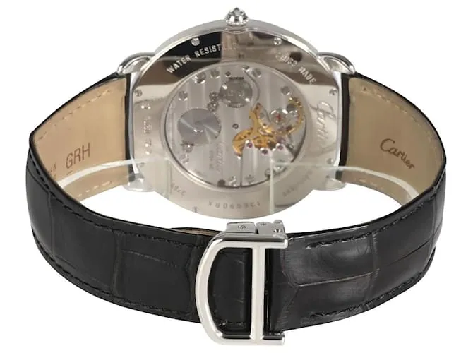 Cartier Ronda Louis Cartier WR007004 reloj unisex en 18oro blanco kt Plata Metálico 