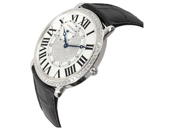 Cartier Ronda Louis Cartier WR007004 reloj unisex en 18oro blanco kt Plata Metálico 